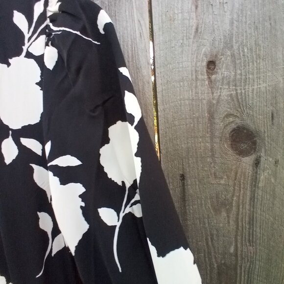 KARMI LABEL Dress Womens Size M Black Floral Print Halter Tie Waist New Slim New - Picture 14 of 15